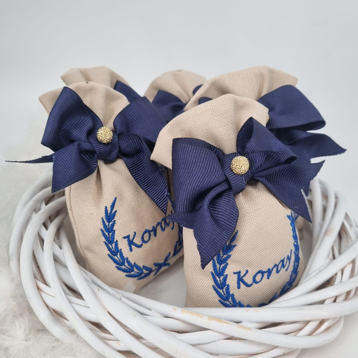 Bustine di lavanda personalizzate ricamate per ragazzo (10 pz)