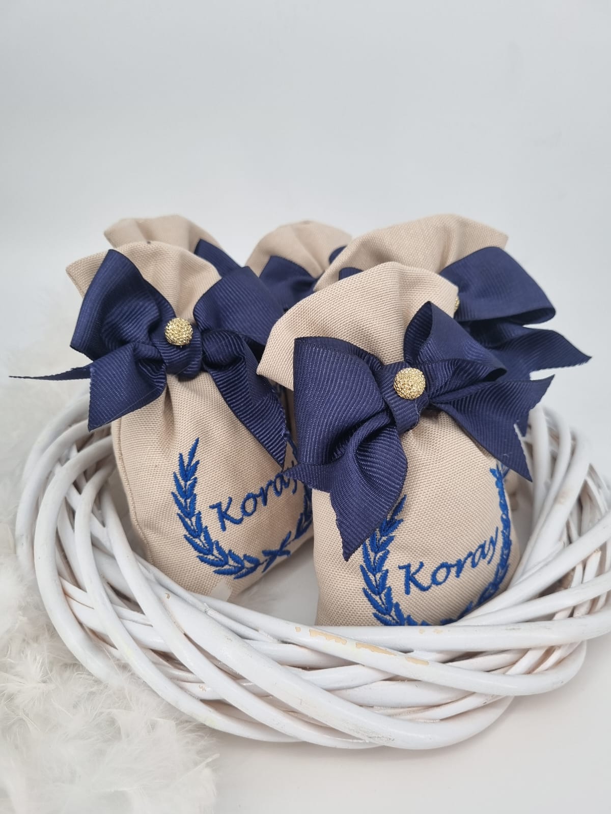 Bustine di lavanda personalizzate ricamate per ragazzo (10 pz)