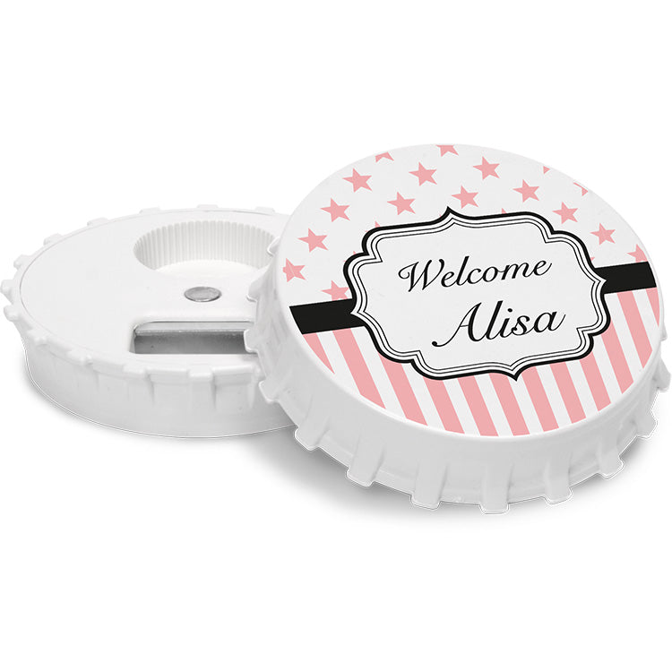 Baby Girl Round Magnet & Bottle Opener ( 20 pcs )