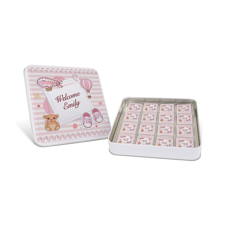 Girl Baby Chocolate - (Metal Box, 48 Chocolates)