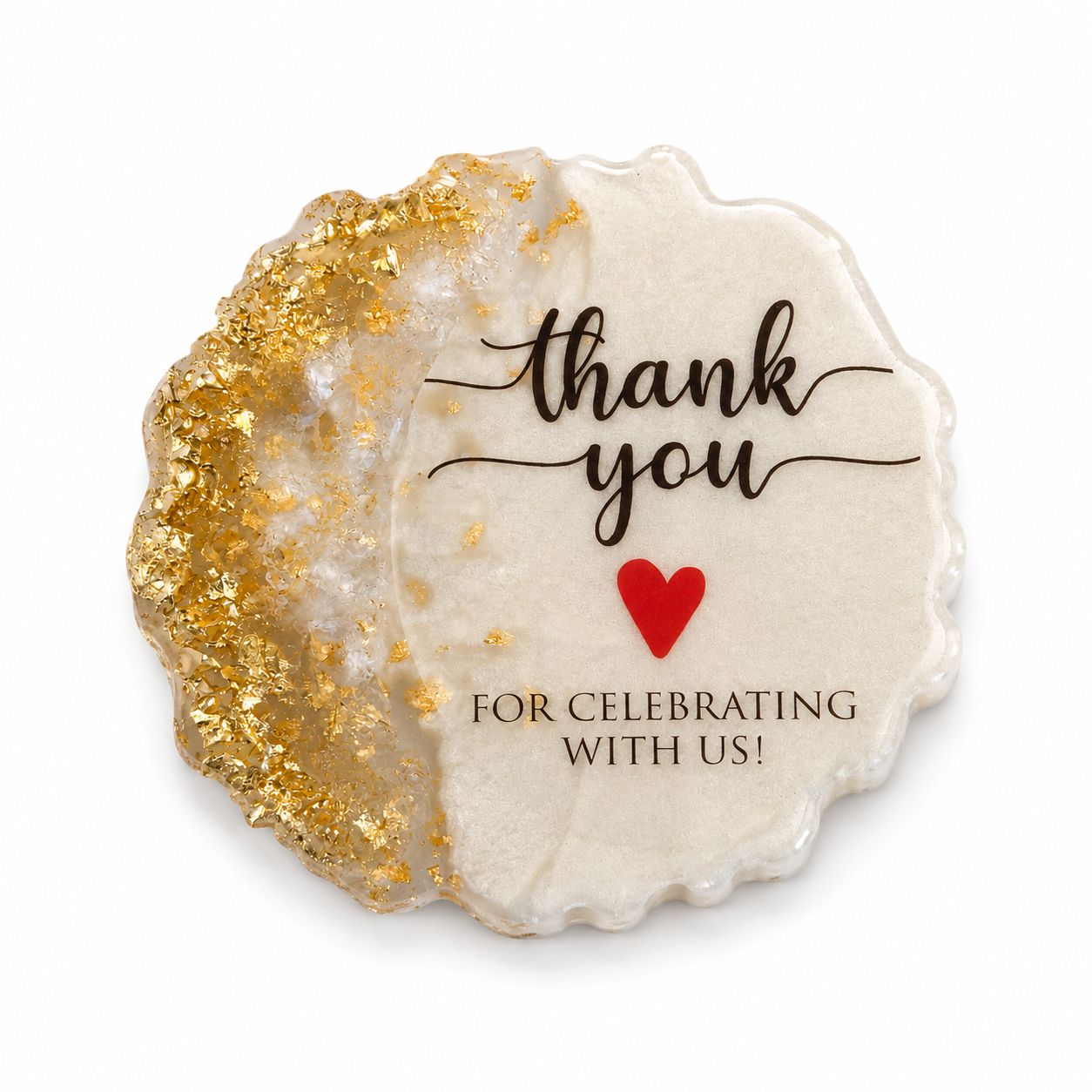 Thank You For Celebrating With Us Resin Wedding Magnet