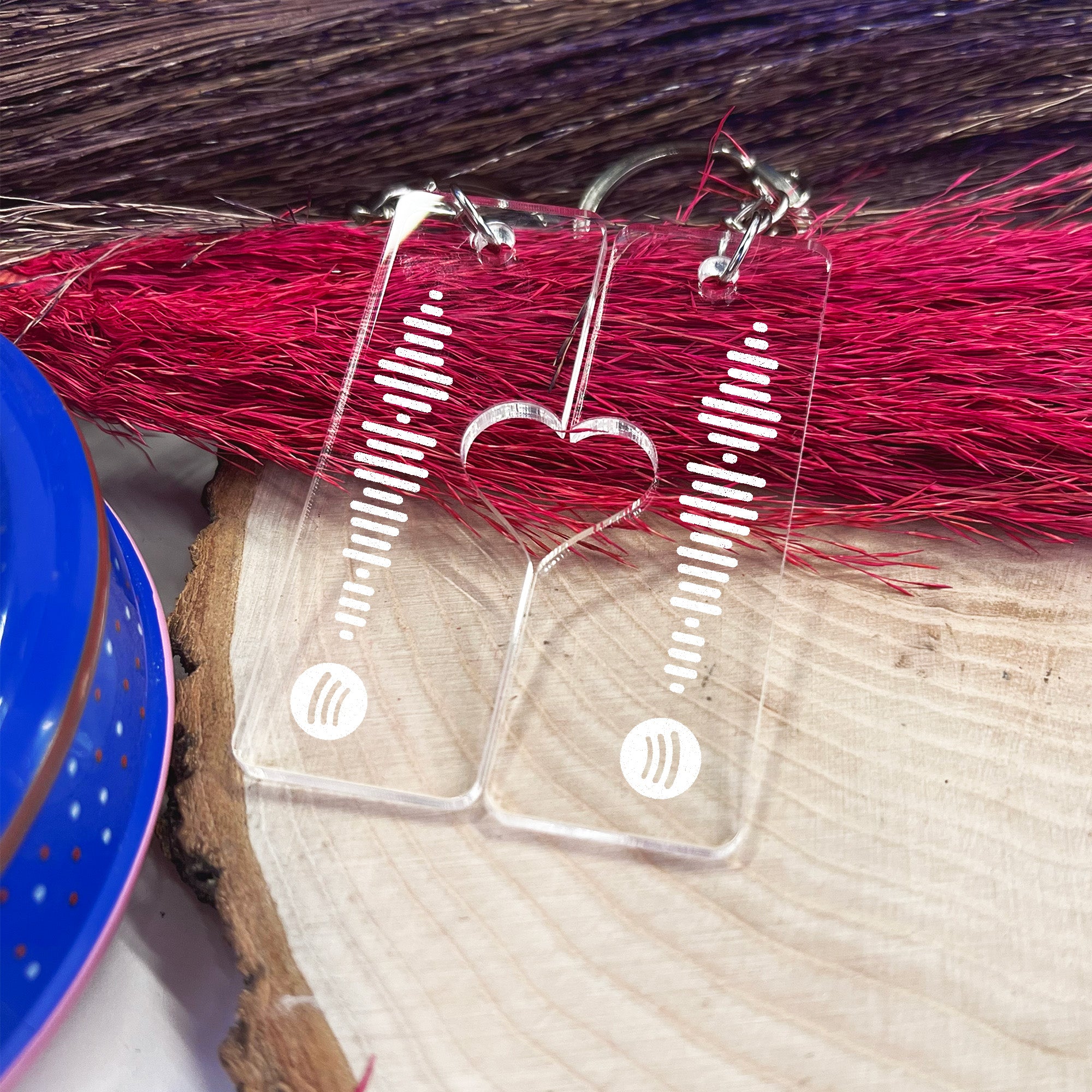 Personalized Heart Acrylic Keychain