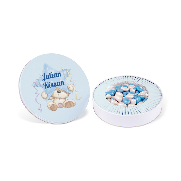 Boy Baby Chocolate - (Metal Box, 70 pcs Chocolates + 400 g Dragee)