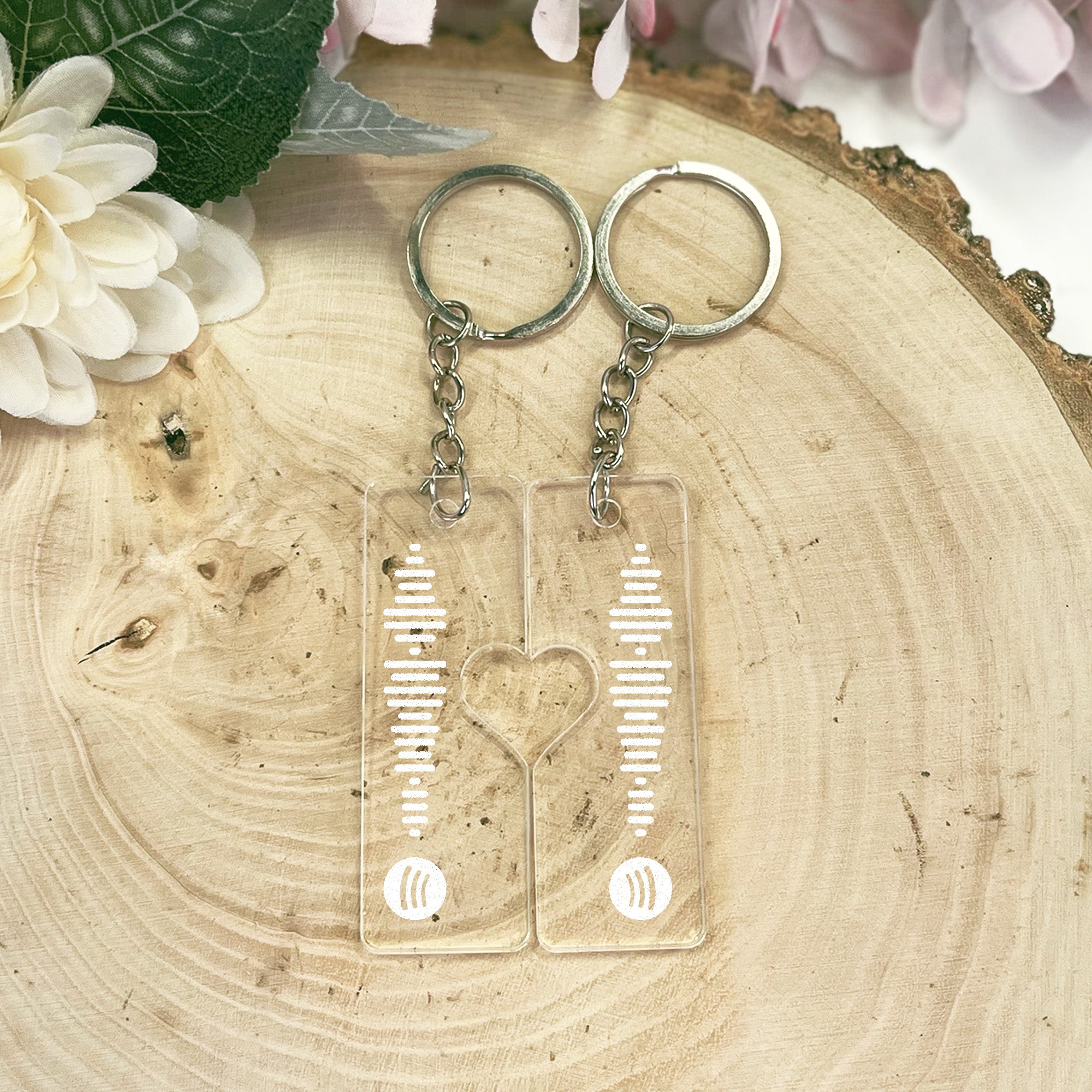 Personalized Heart Acrylic Keychain