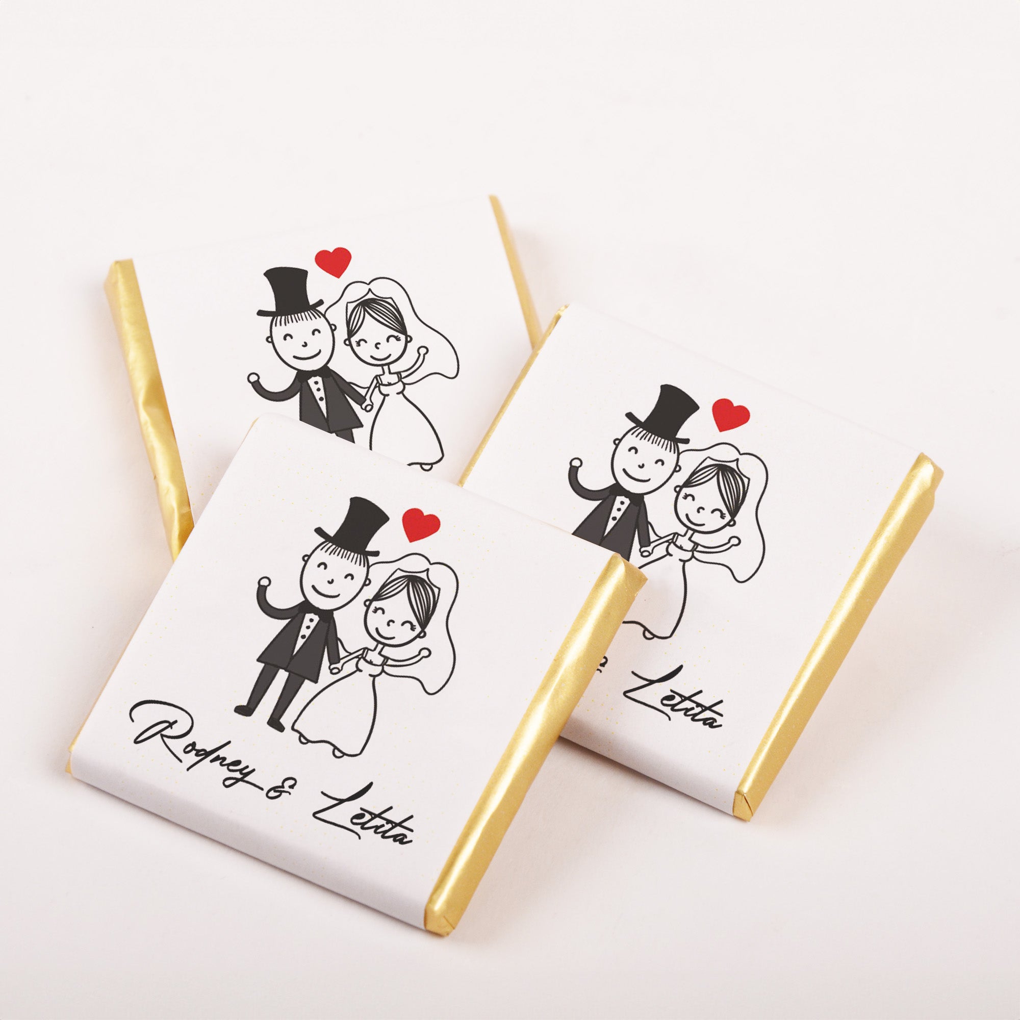 Gepersonaliseerde Bruiloft Chocolade