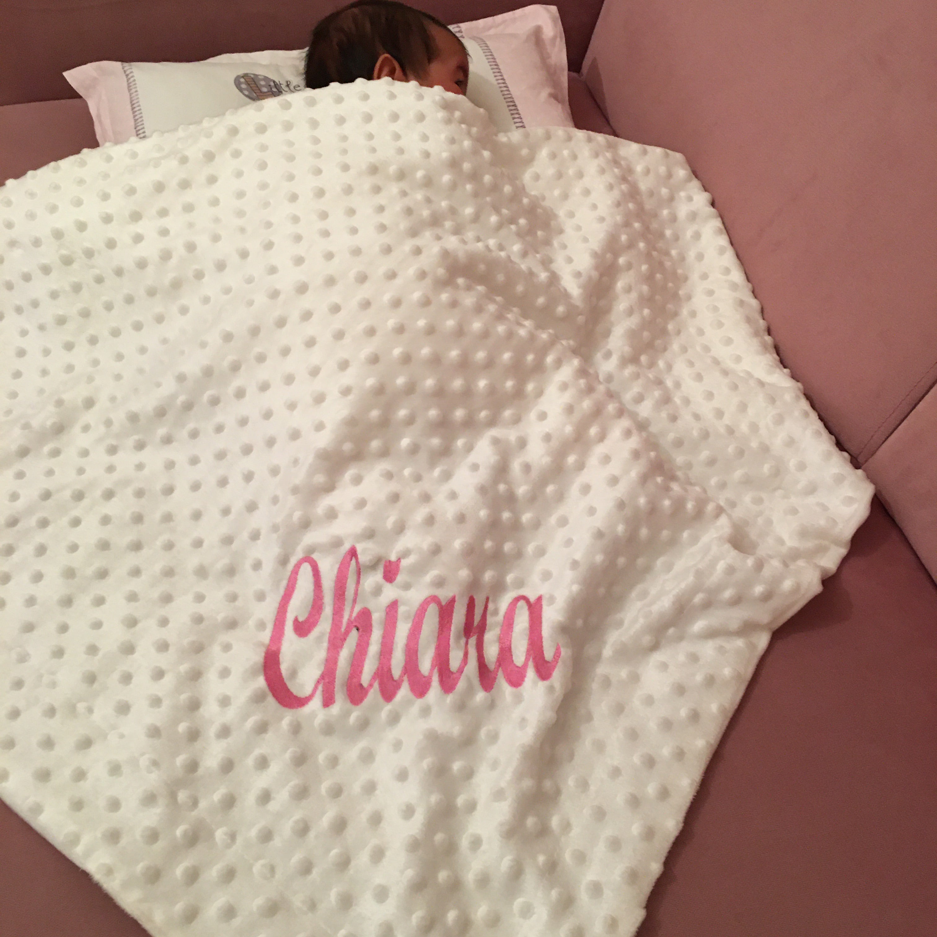 Embroidered Baby Girl Blanket