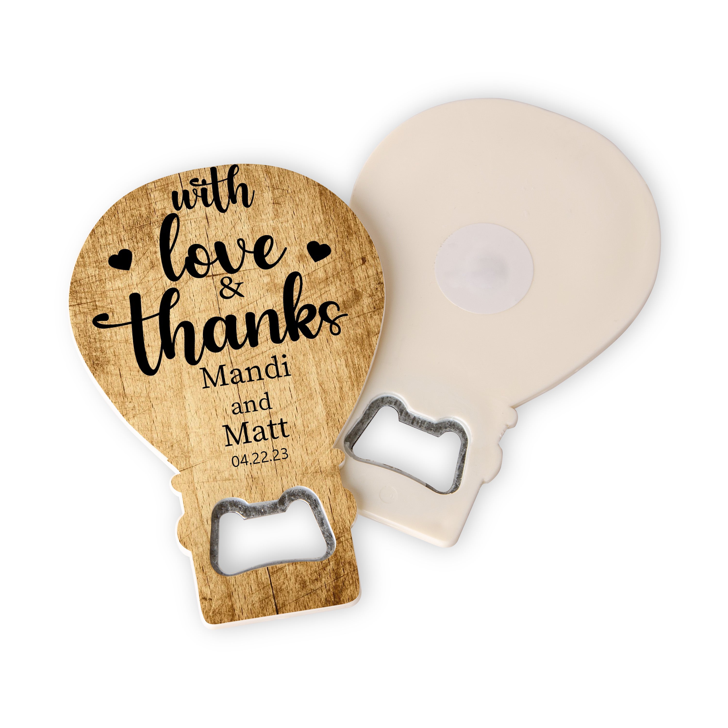 Bruiloftsbedankjes Ballon Flesopener Magneet (20 stuks)