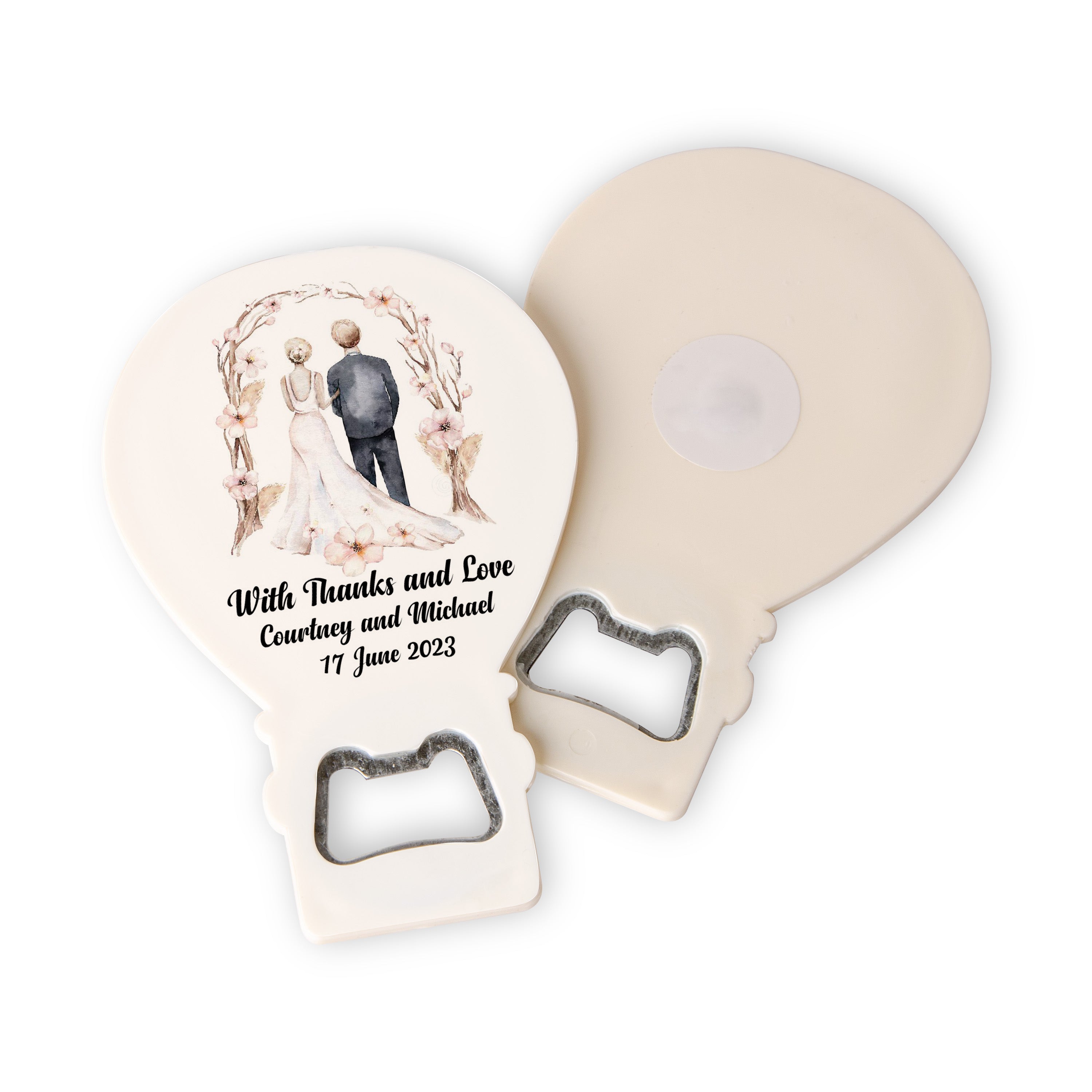 Bruiloftsbedankjes Ballon Flesopener Magneet (20 stuks)
