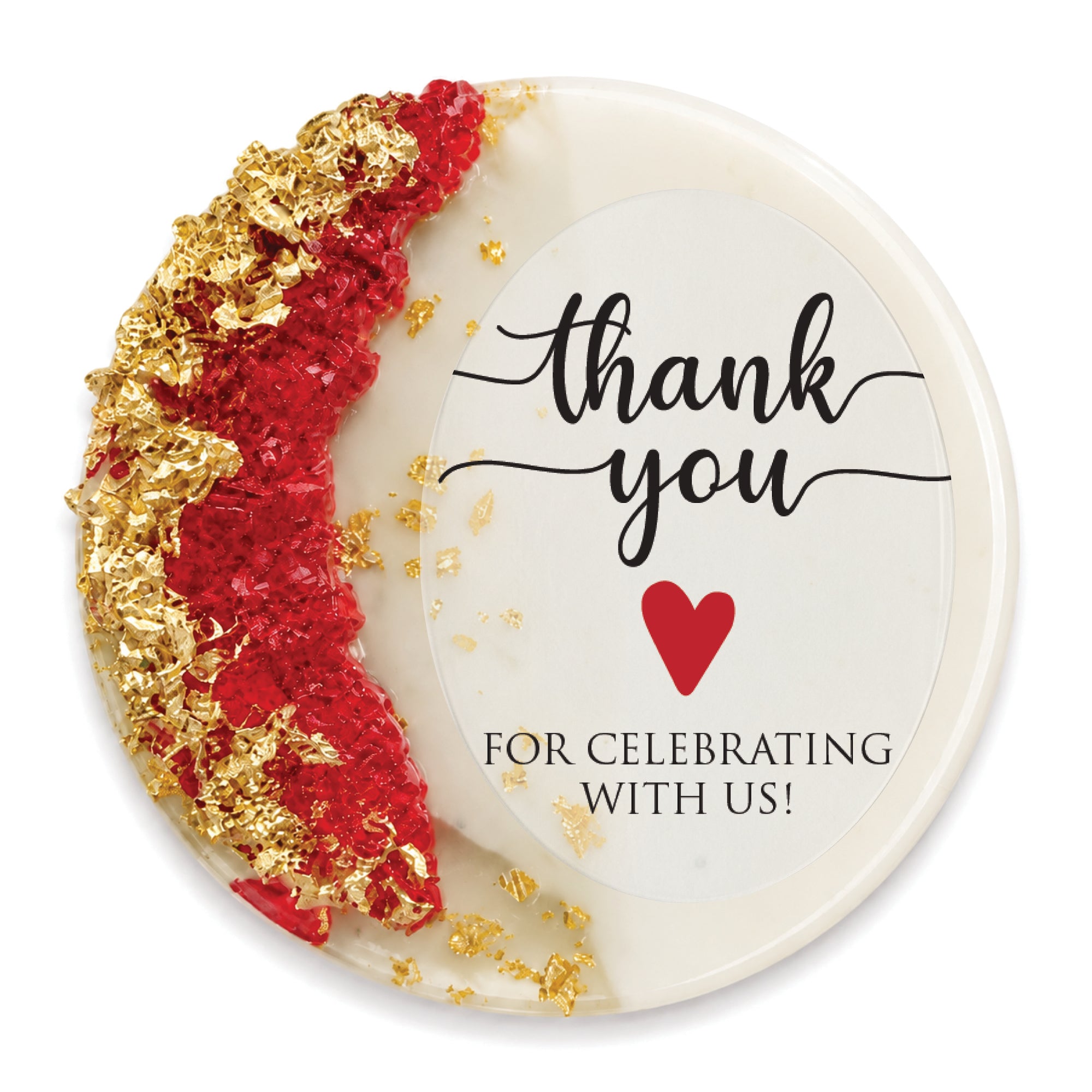 50 PCS Thank You for Celebrating With Us Gift Box – Custom Resin Magnet & Chocolate Wedding Favors