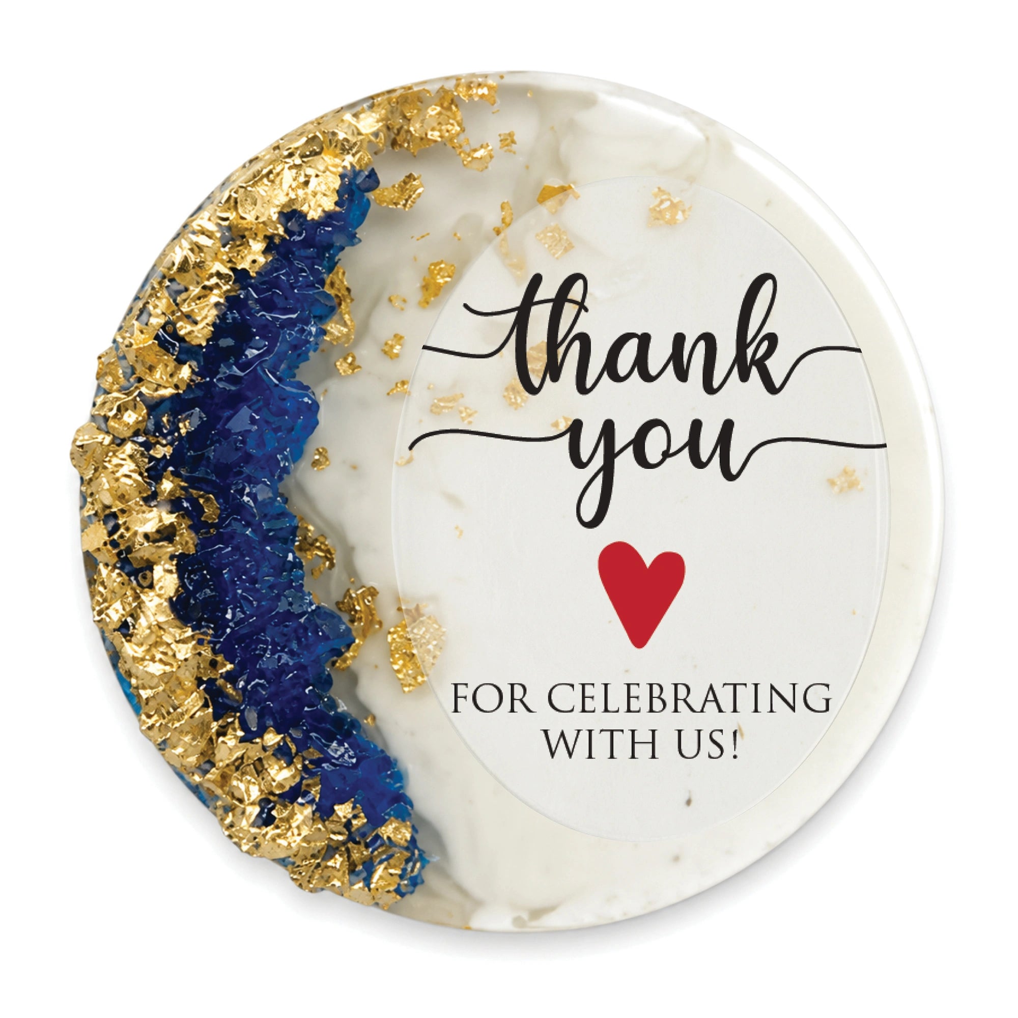 50 PCS Thank You for Celebrating with Us Resin Wedding Magnets – Personalized Bridal Shower Favors