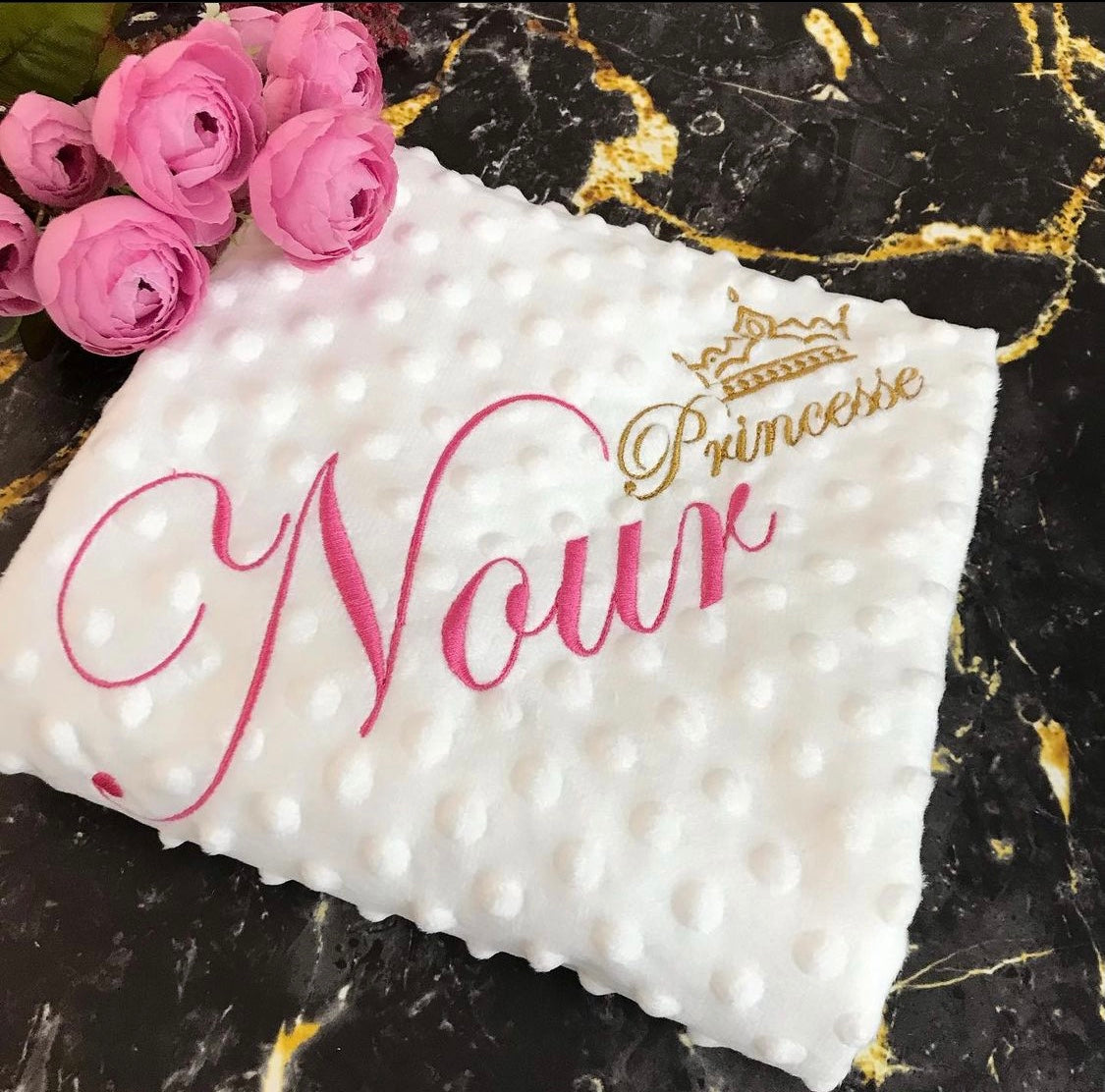 Embroidered Baby Girl Blanket