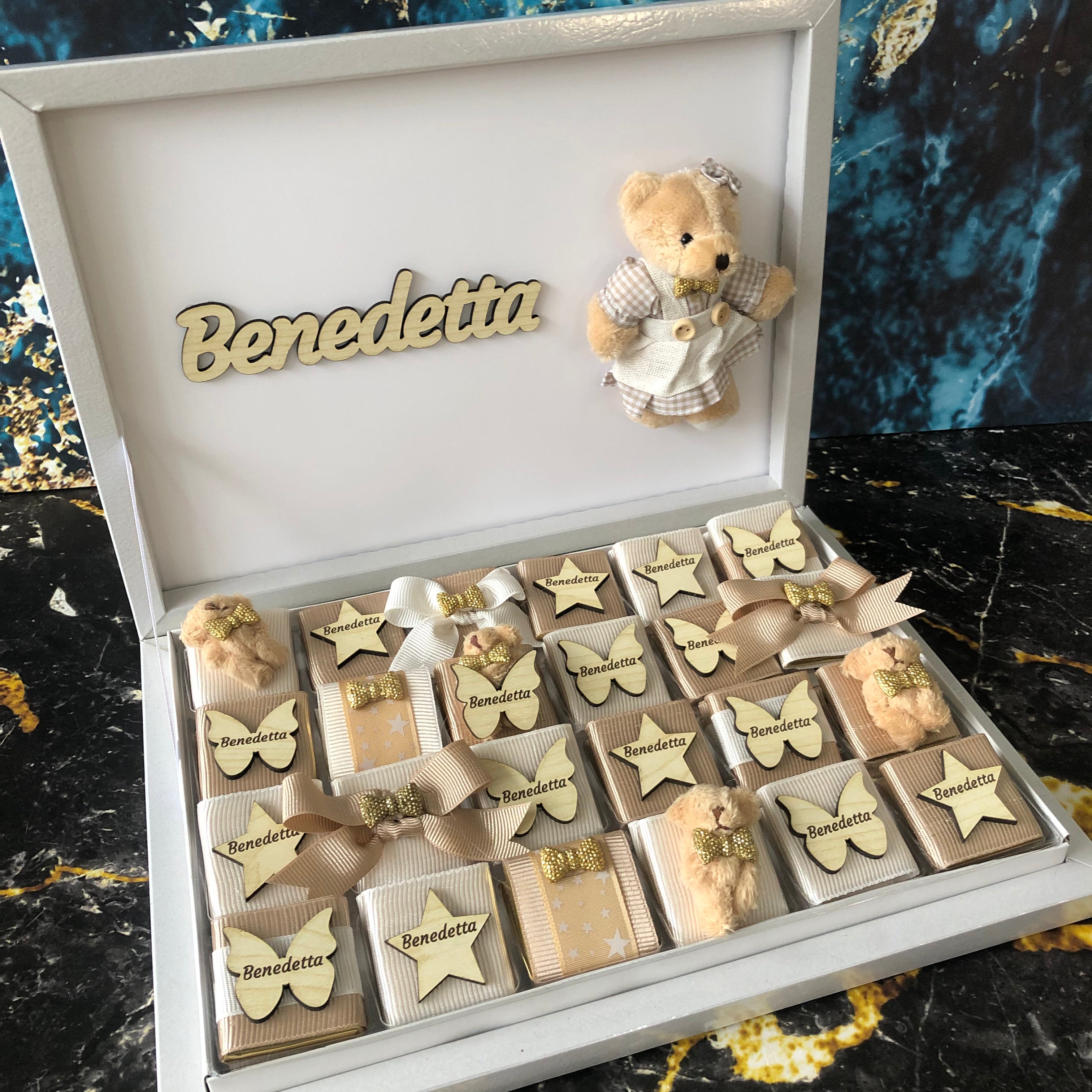 Boy & Girl Fancy Wood Box ( 48 pcs )