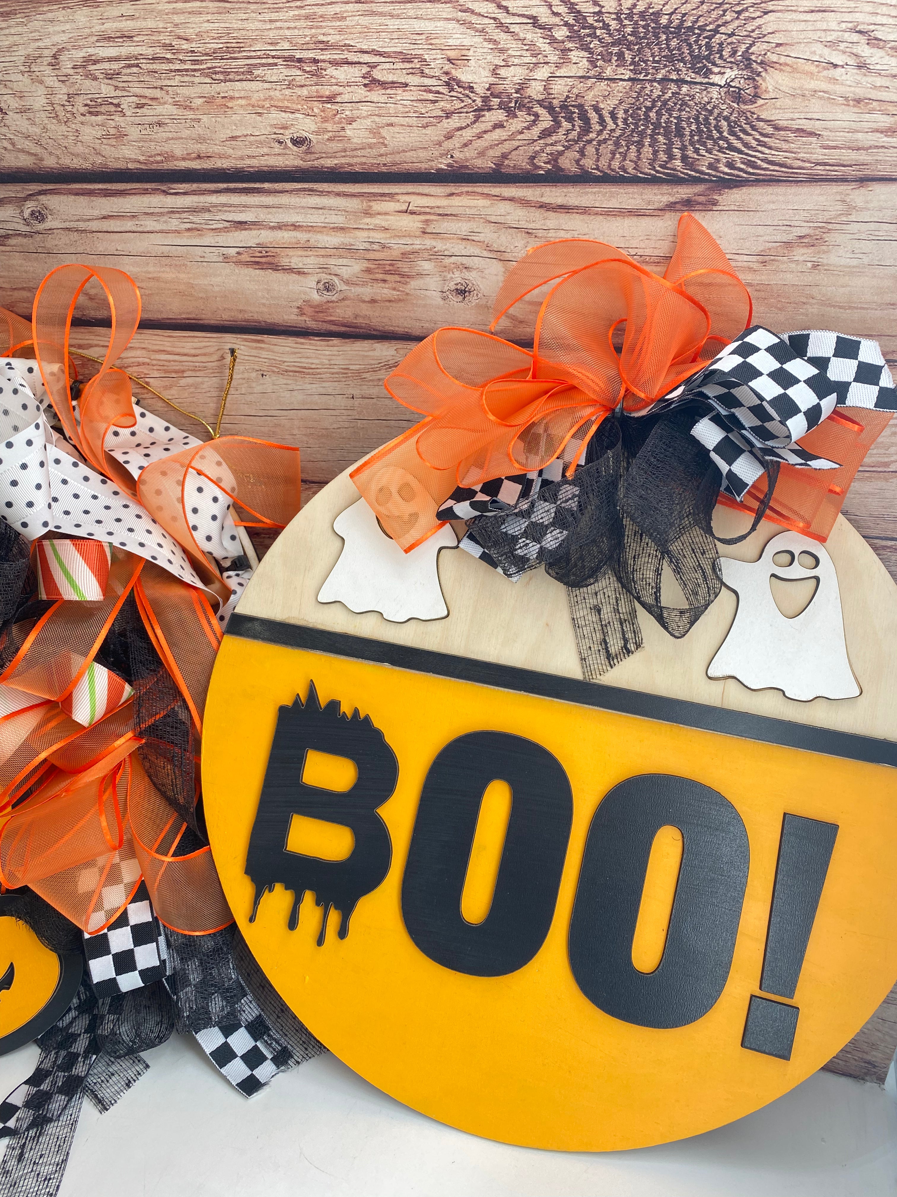 BOO Halloween Wooden Sign