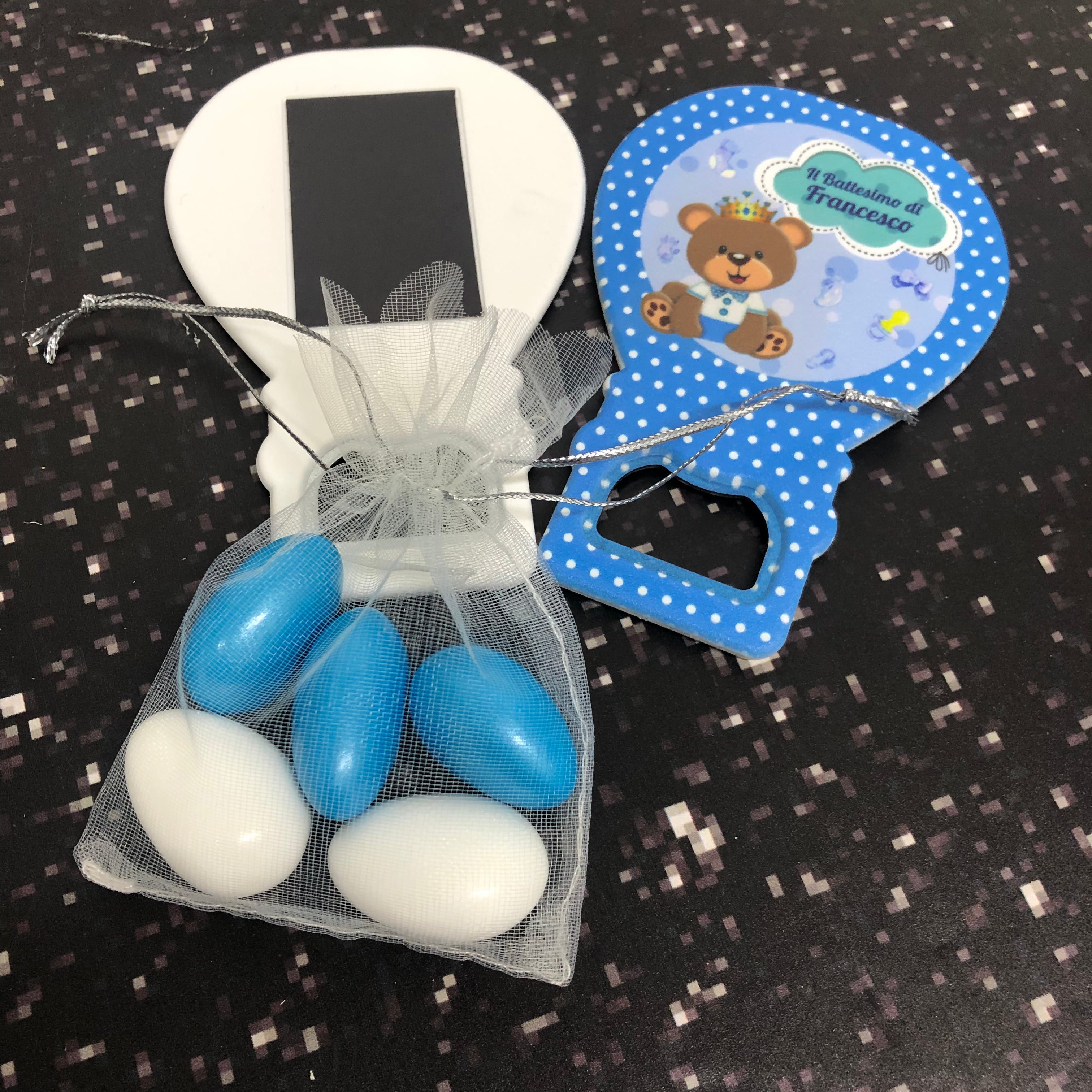 Baby Boy Balloon Magnet + 5 Pcs Dragee ( 20 pcs )