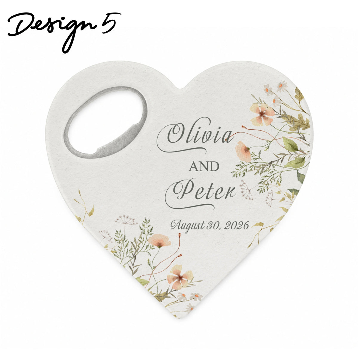 Magnete apribottiglie personalizzato, regalo a forma di cuore per gli ospiti in grandi quantità