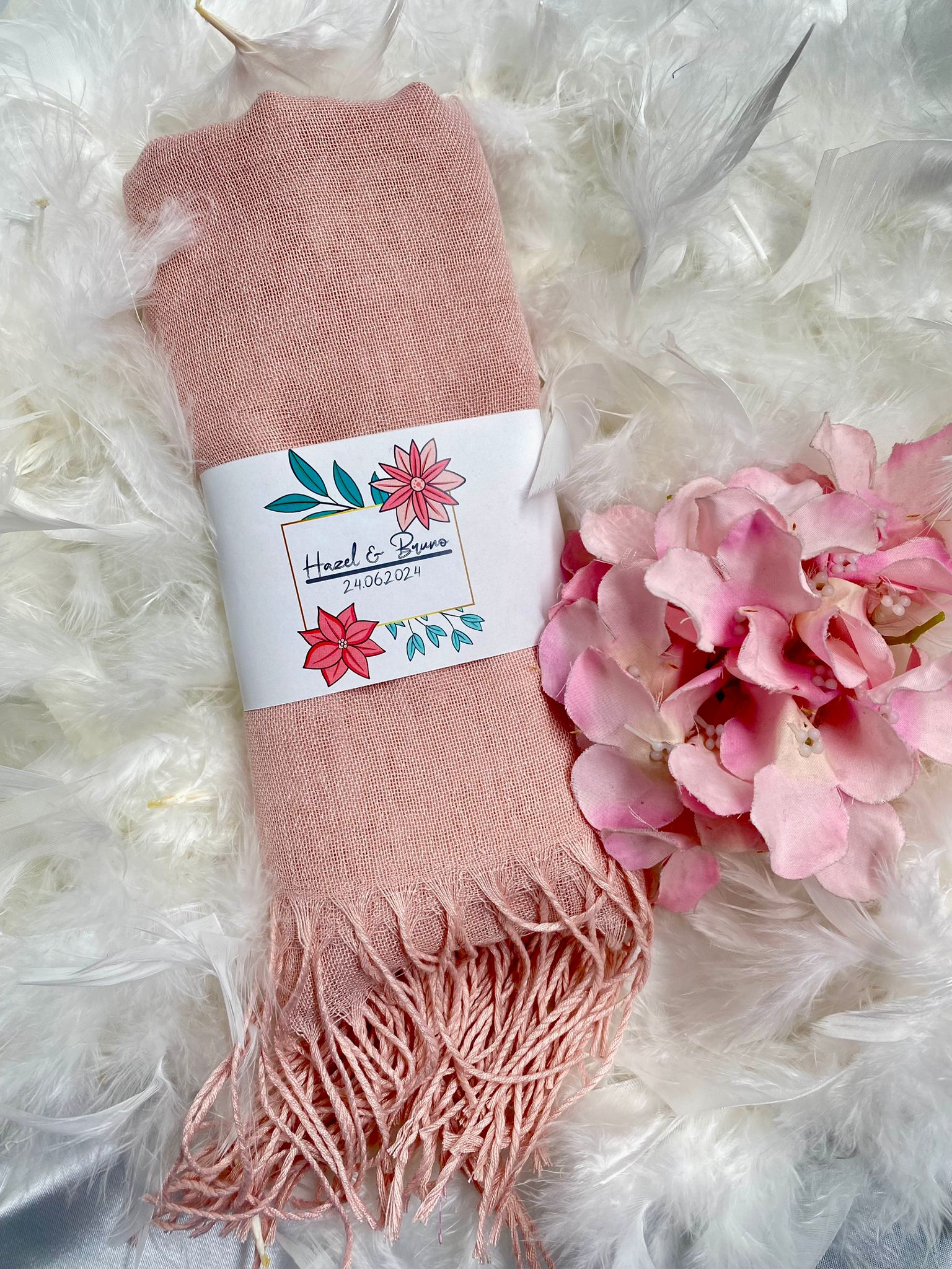 Personalized Wedding Pashmina Shawls (20 pcs)
