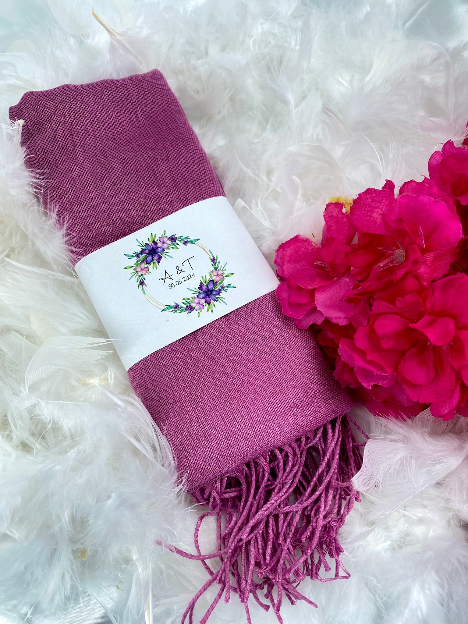 Personalized Wedding Pashmina Shawls (20 pcs)