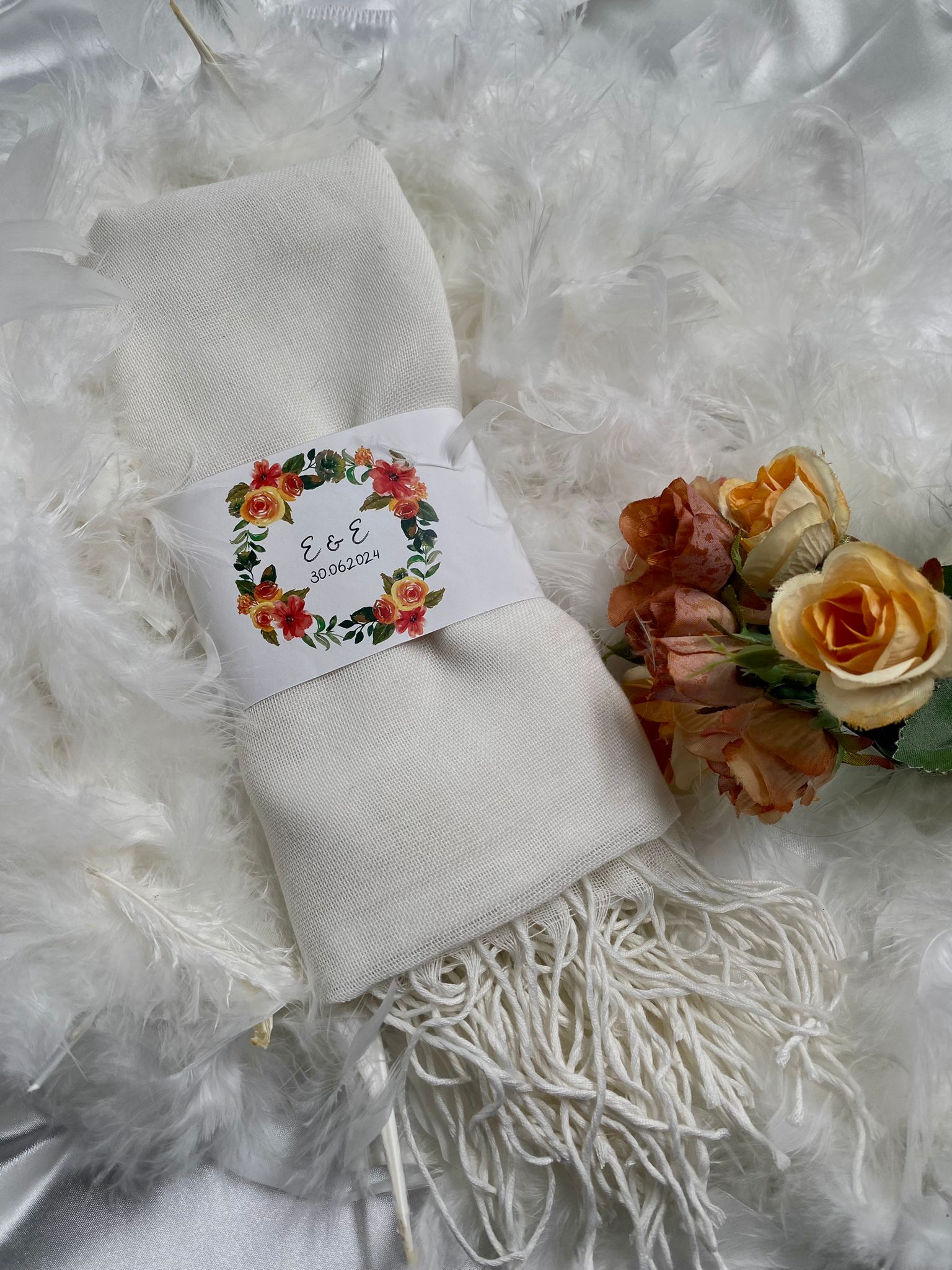 Personalized Wedding Pashmina Shawls (20 pcs)