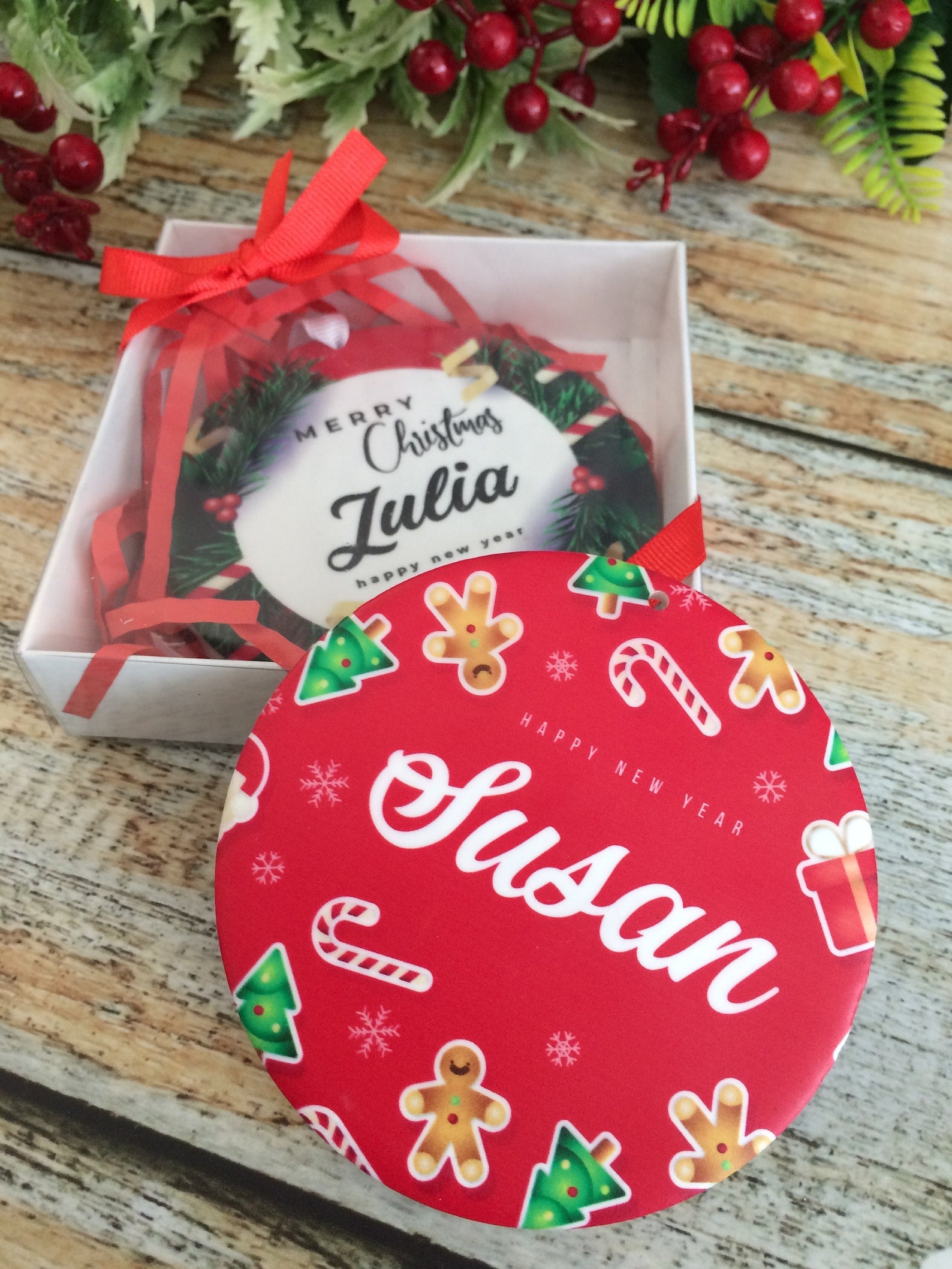 Personalized Ceramic Christmas Ornaments