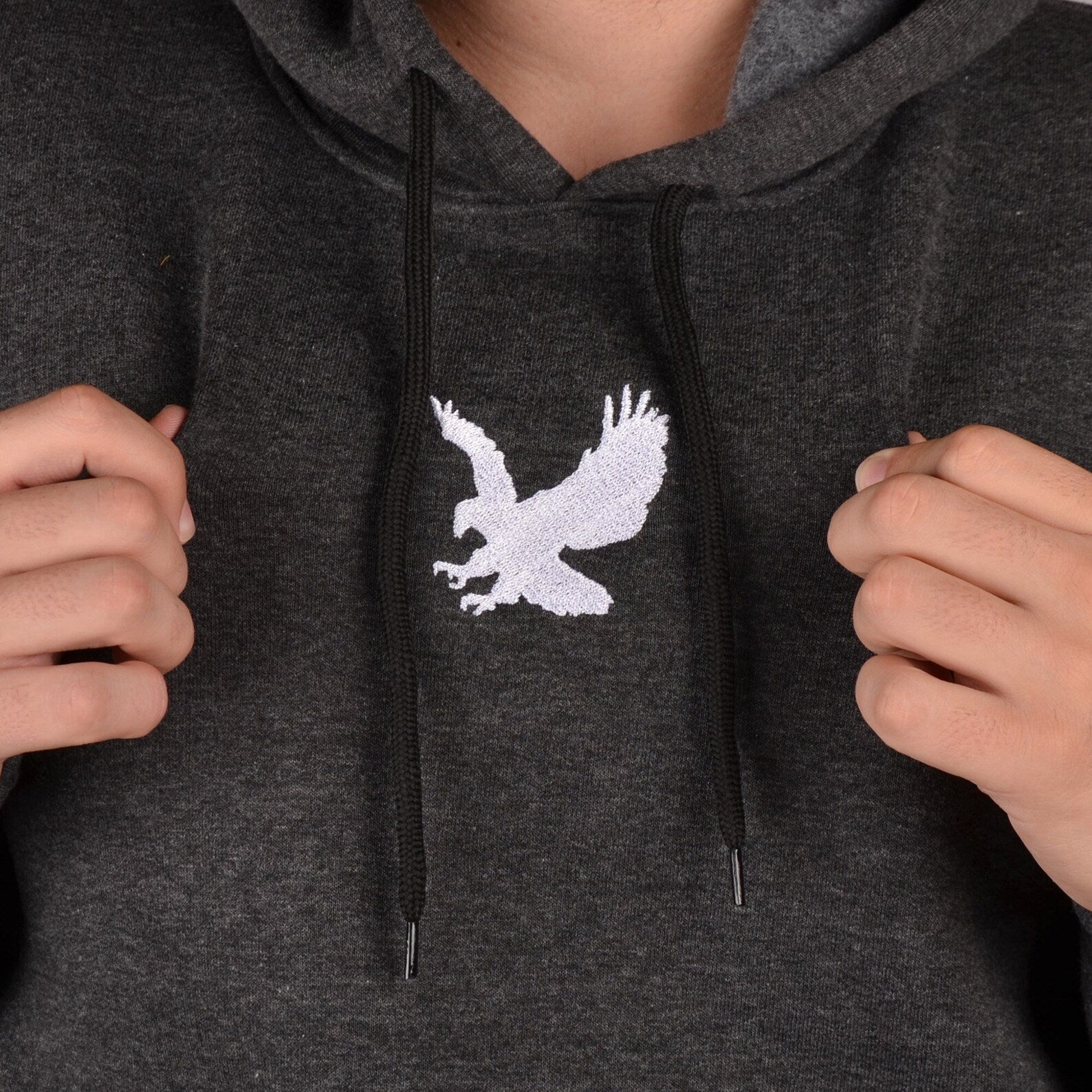 Felpa con cappuccio unisex con disegno dell'aquila