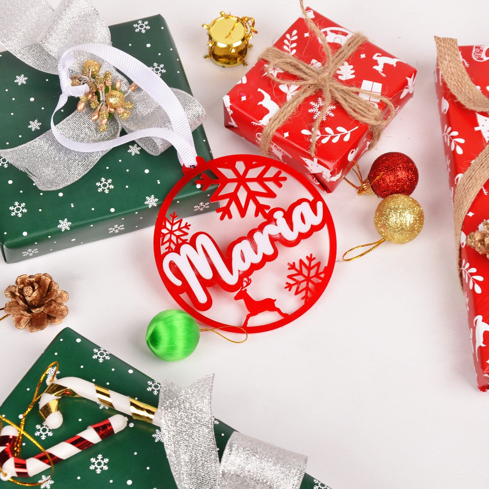 Personalized Plexiglass Name Christmas Ornament