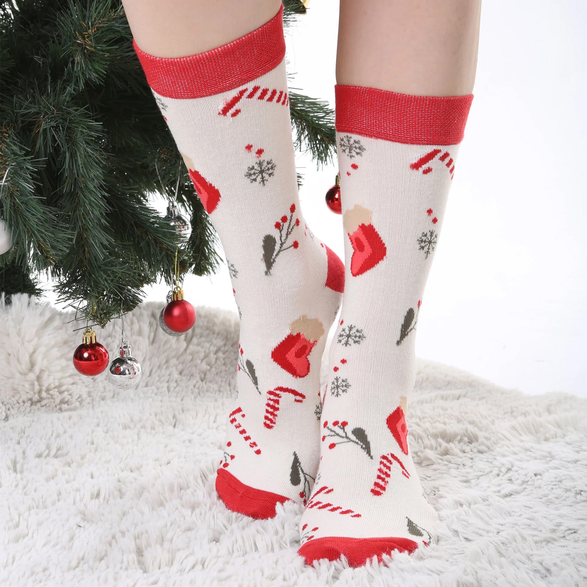 Set di 5 calzini a tema natalizio