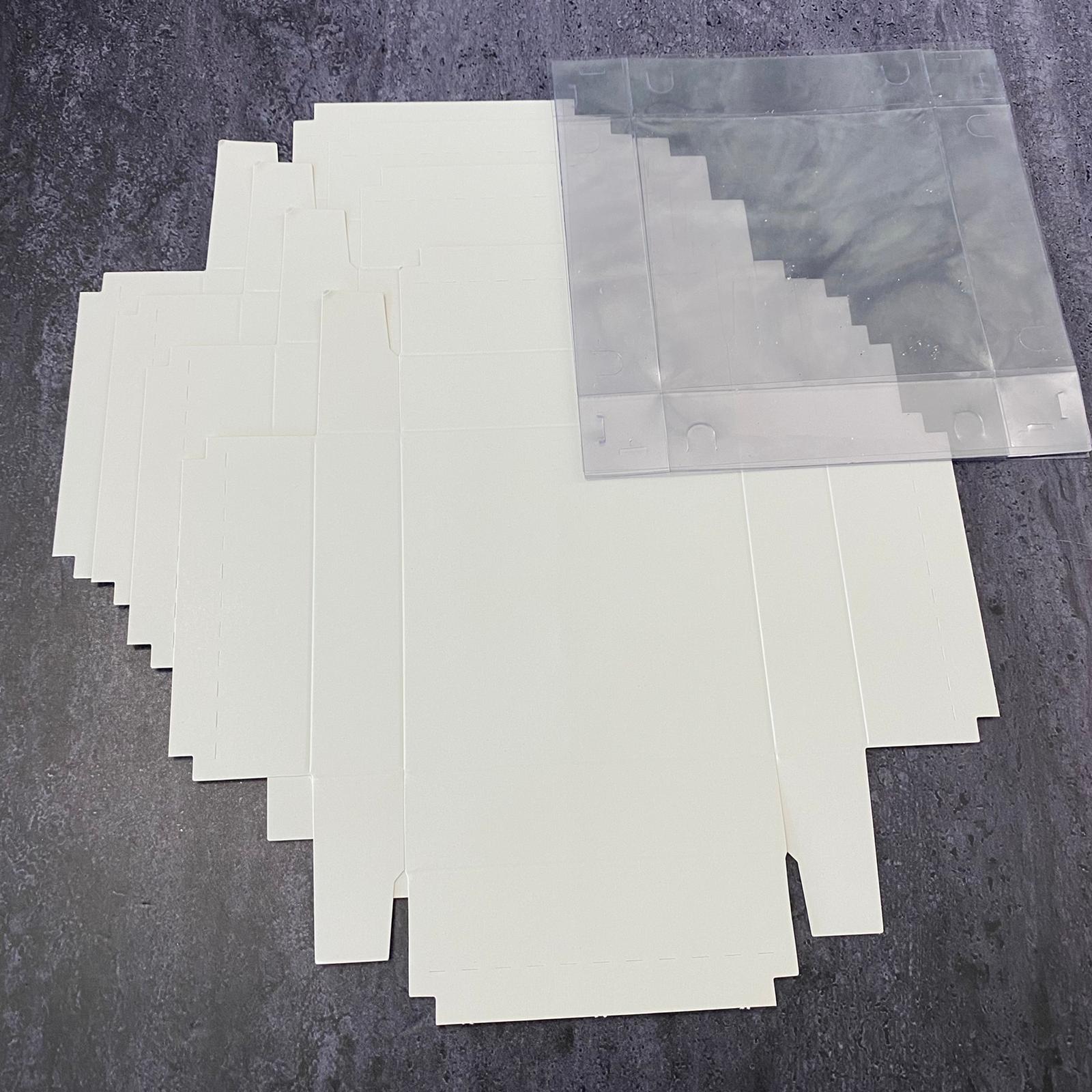 12x12x3 cm Cardboard Box with Clear Lid