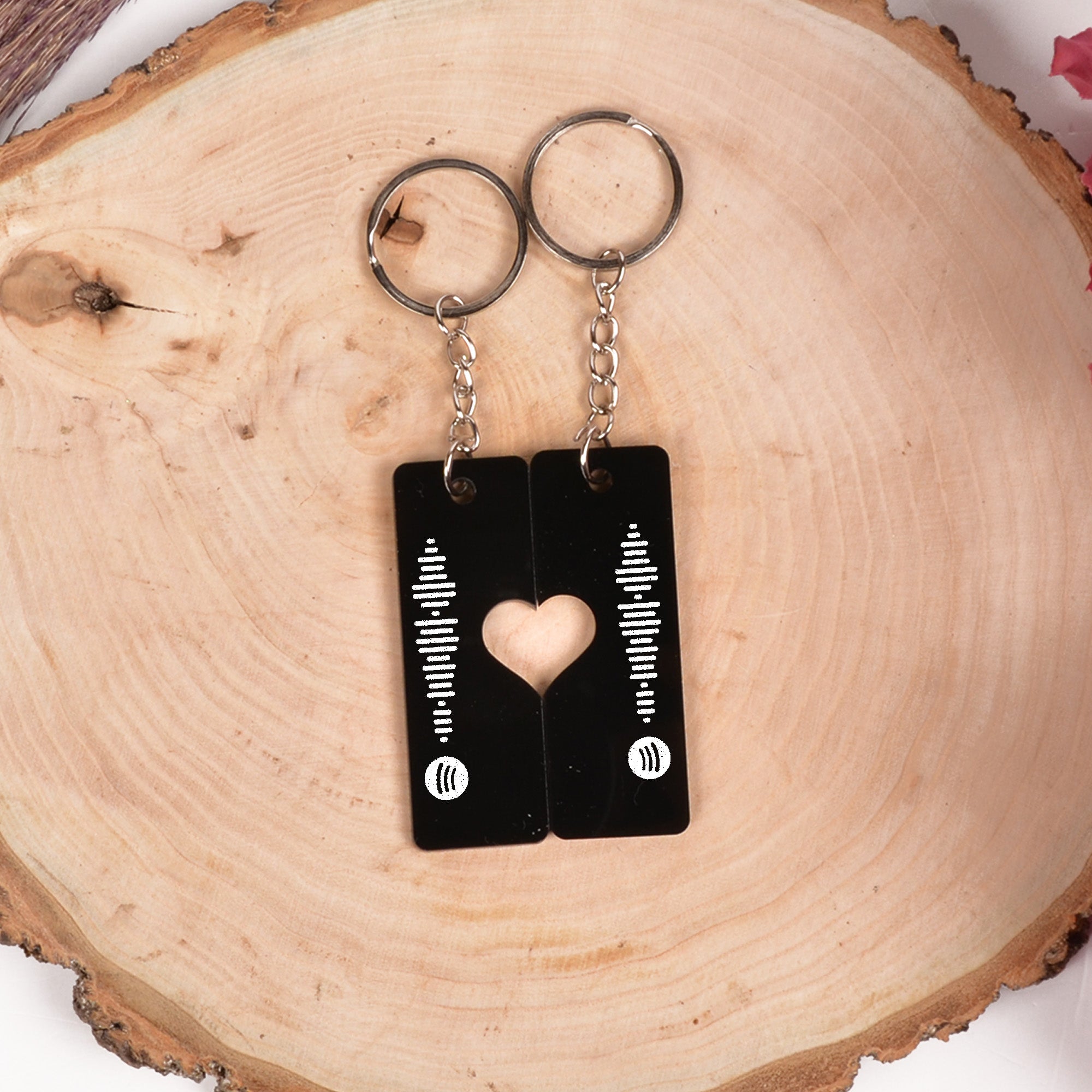 Personalized Heart Acrylic Keychain