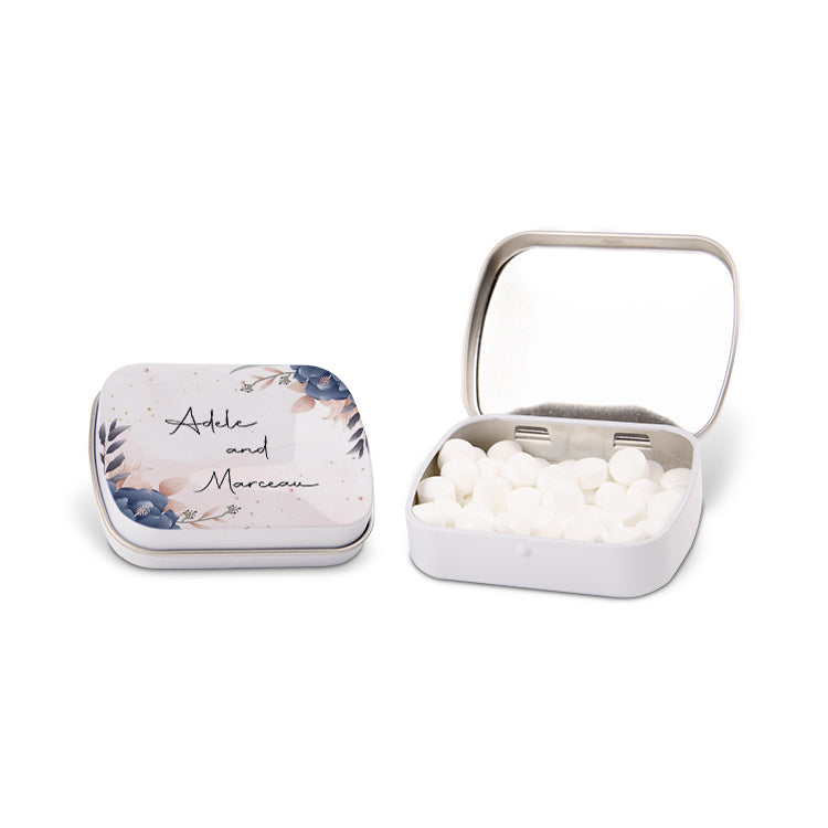 Scatola porta menta per matrimonio personalizzata
