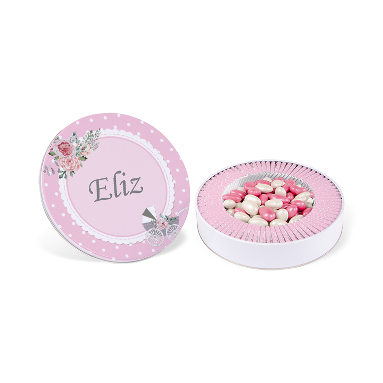 Girl Baby Chocolate -  (Metal Box, 70 pcs  Chocolates + 400 gr Dragee)