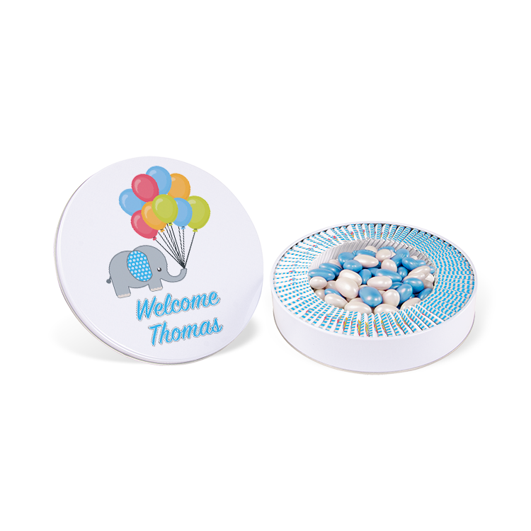 Boy Baby Chocolate -  (Metal Box, 70 pcs Chocolates + 400 g Dragee)