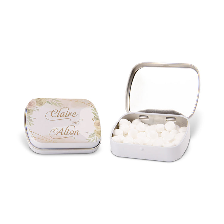 Scatola porta menta per matrimonio personalizzata