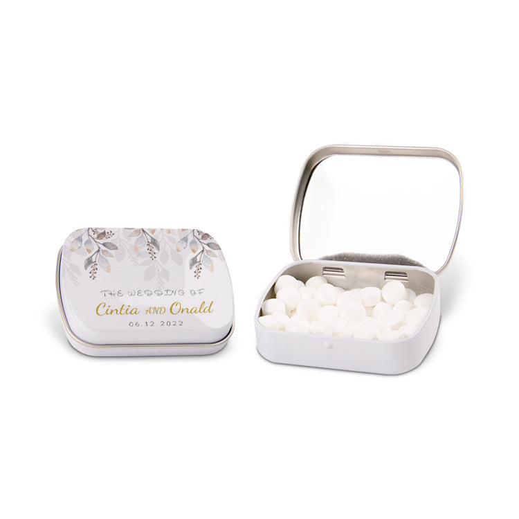 Scatola porta menta per matrimonio personalizzata