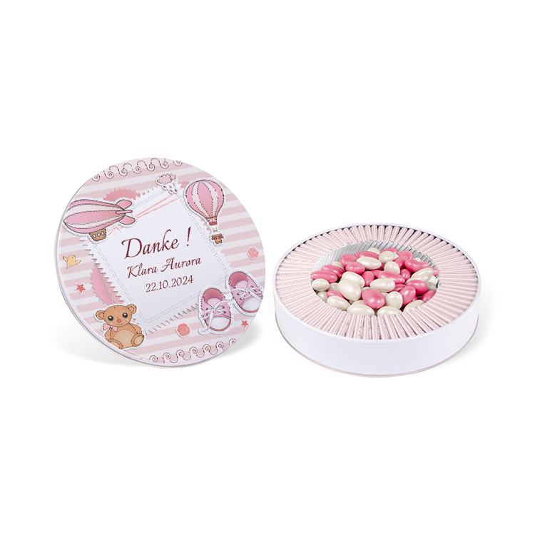 Girl Baby Chocolate -  (Metal Box, 70 pcs  Chocolates + 400 gr Dragee)