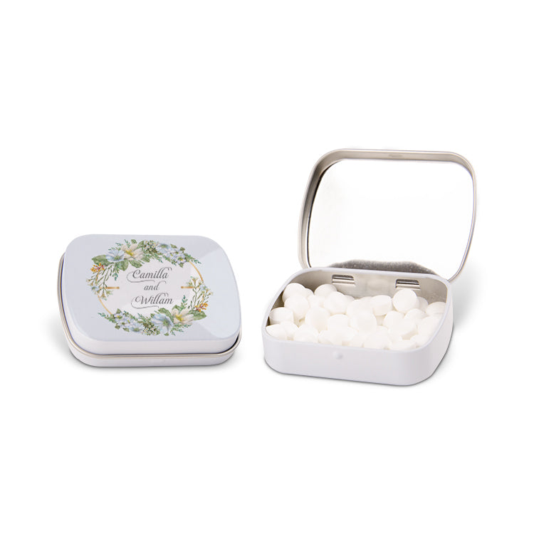 Scatola porta menta per matrimonio personalizzata