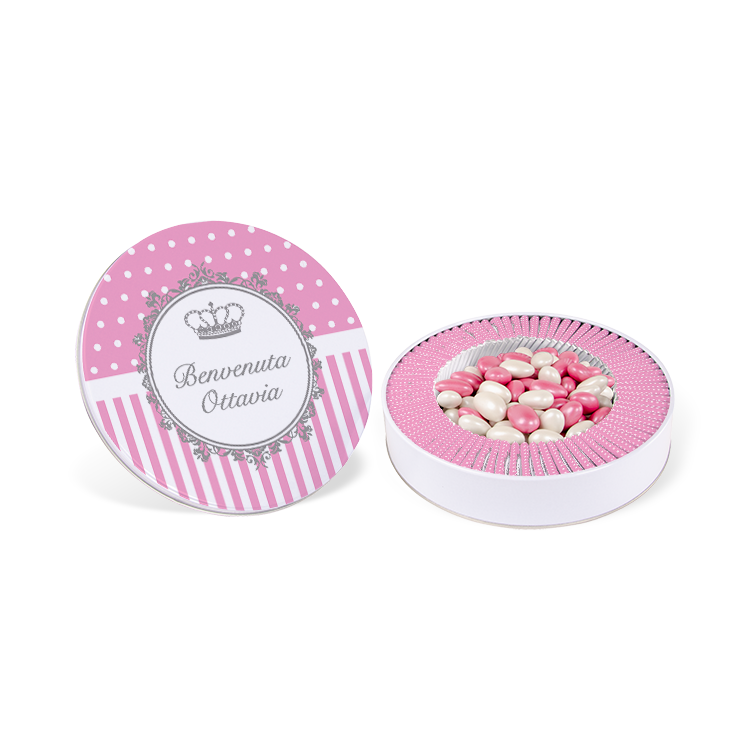 Girl Baby Chocolate -  (Metal Box, 70 pcs  Chocolates + 400 gr Dragee)