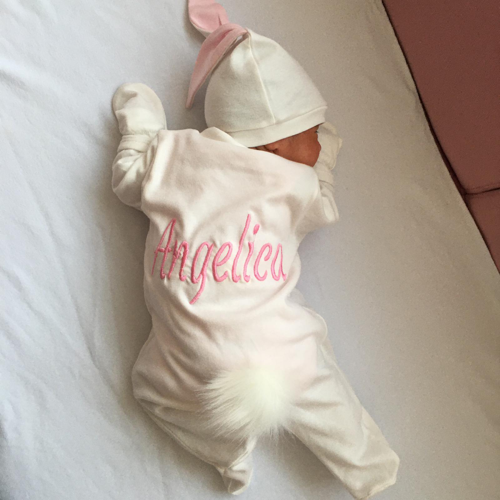 Embroidered Baby Girl Hospital Textile Set