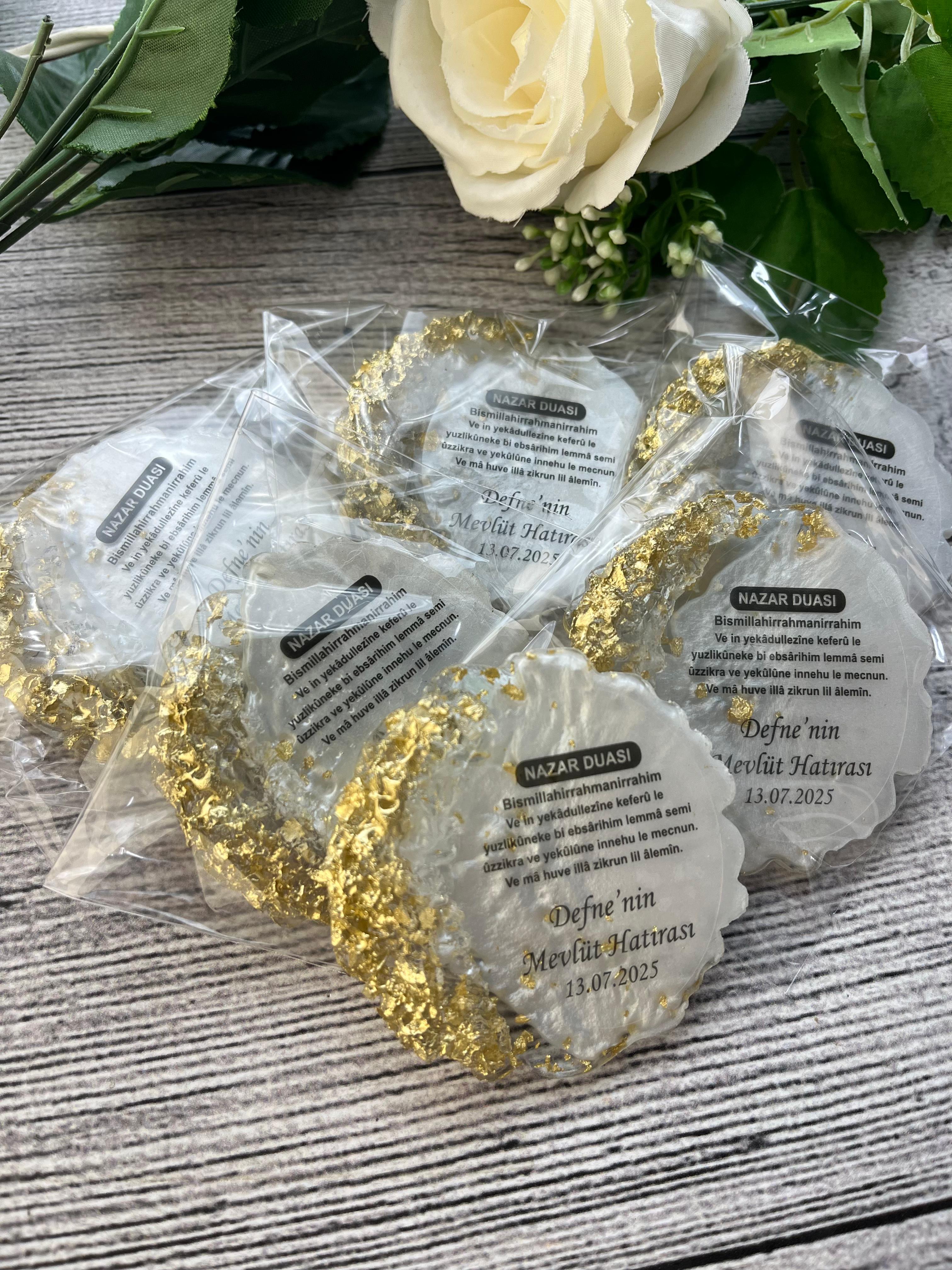 Custom Personalized Epoxy Resin Heart Wedding Magnet Wedding Favors