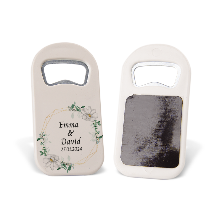 Wedding Favors Rectangle Bottle Opener Magnet (20 pcs)