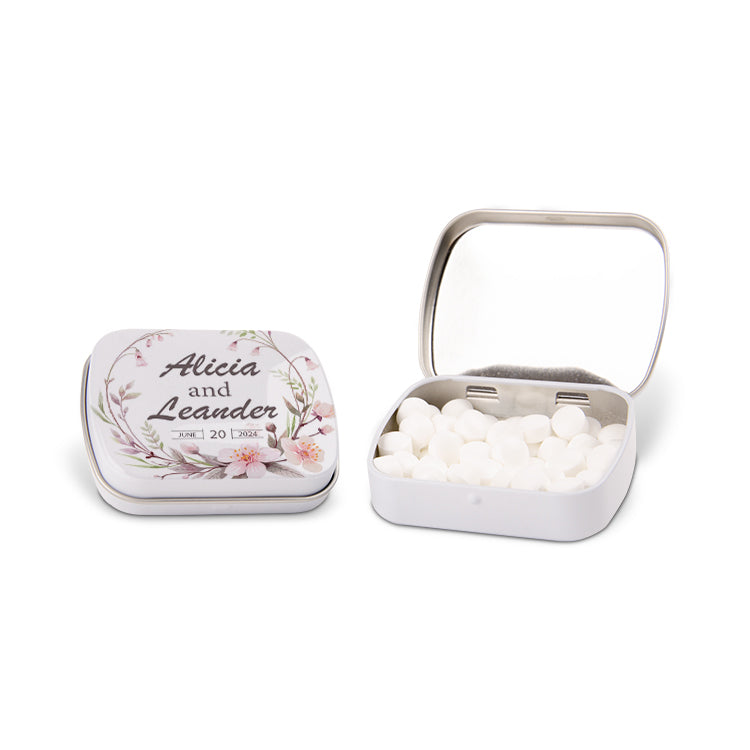 Scatola porta menta per matrimonio personalizzata