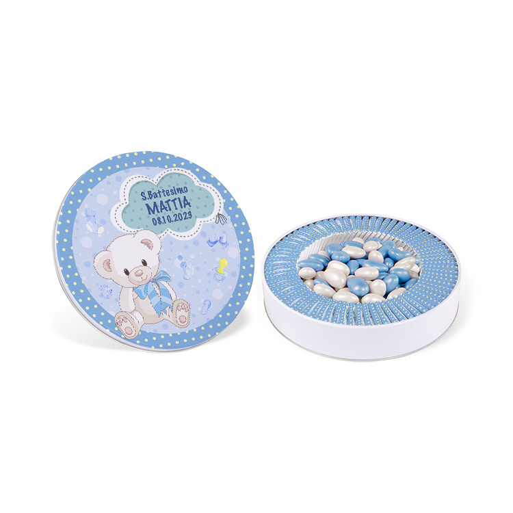 Boy Baby Chocolate -  (Metal Box, 70 pcs Chocolates + 400 g Dragee)