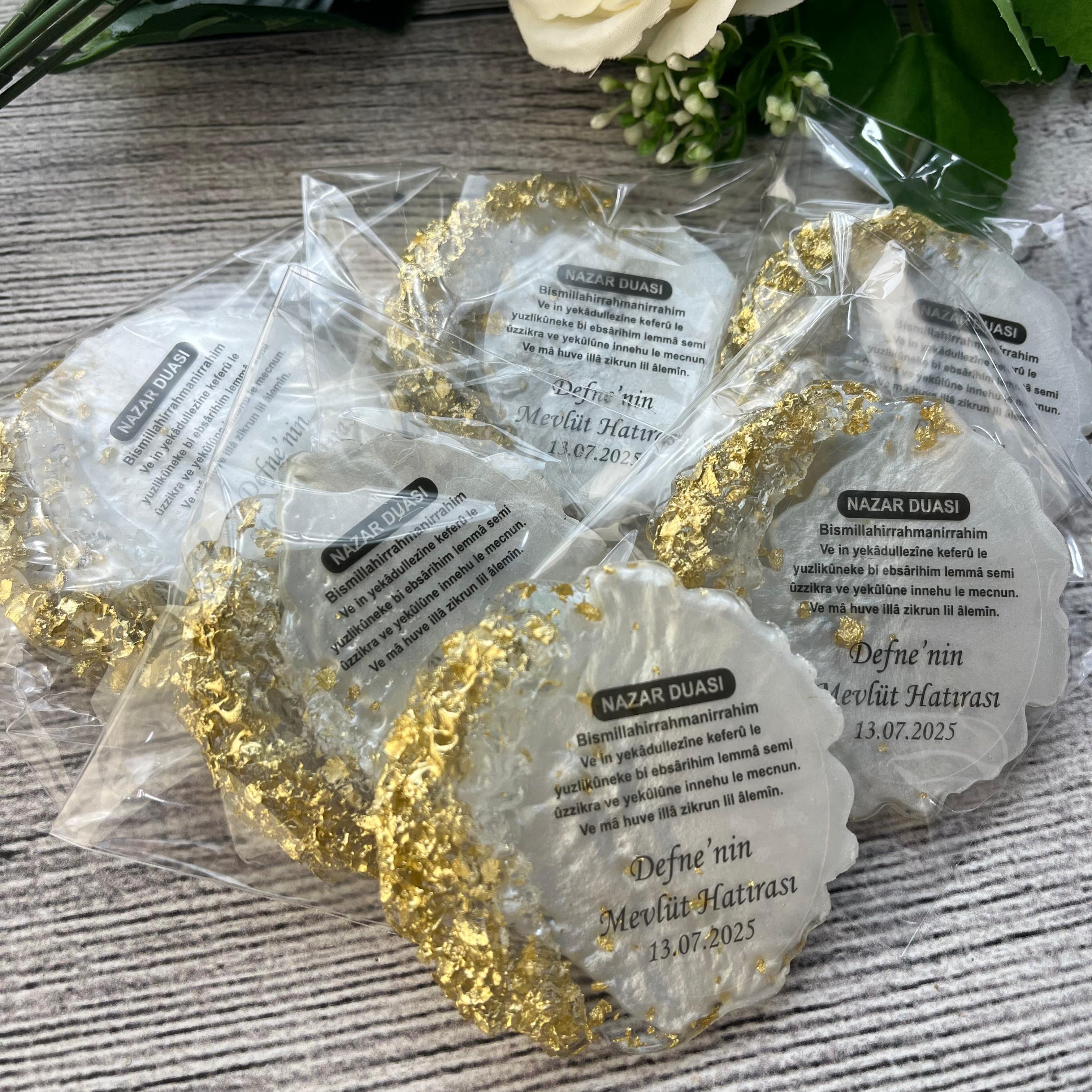 Islamic Wedding Favors Ayatul Kursi Resin Magnet Custom Epoxy Personalized Gift Bridal Shower Guest Souvenir Bulk