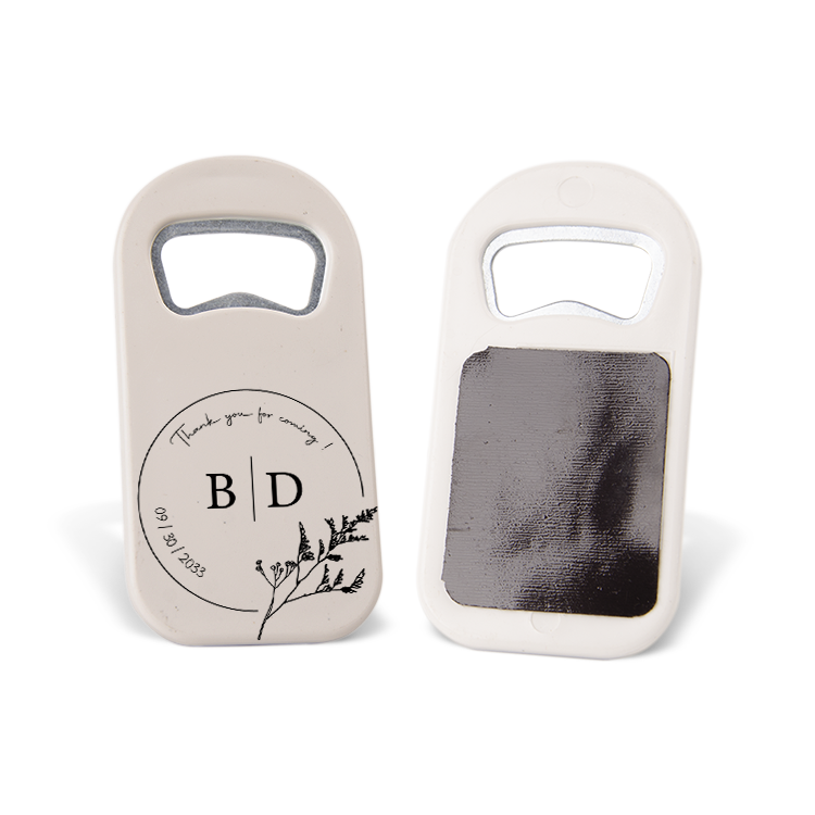 Wedding Favors Rectangle Bottle Opener Magnet (20 pcs)