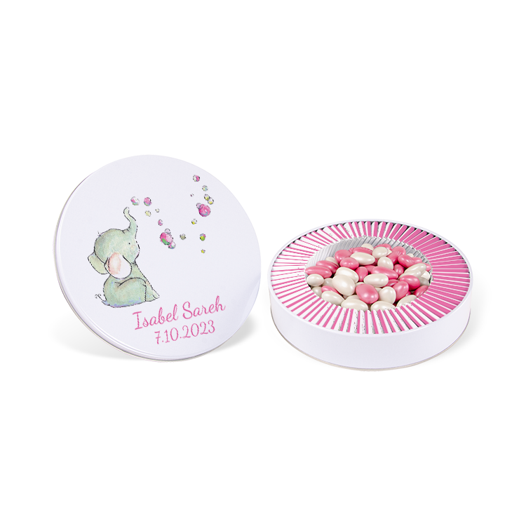 Girl Baby Chocolate -  (Metal Box, 70 pcs  Chocolates + 400 gr Dragee)