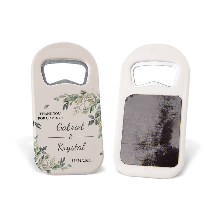 Wedding Favors Rectangle Bottle Opener Magnet (20 pcs)