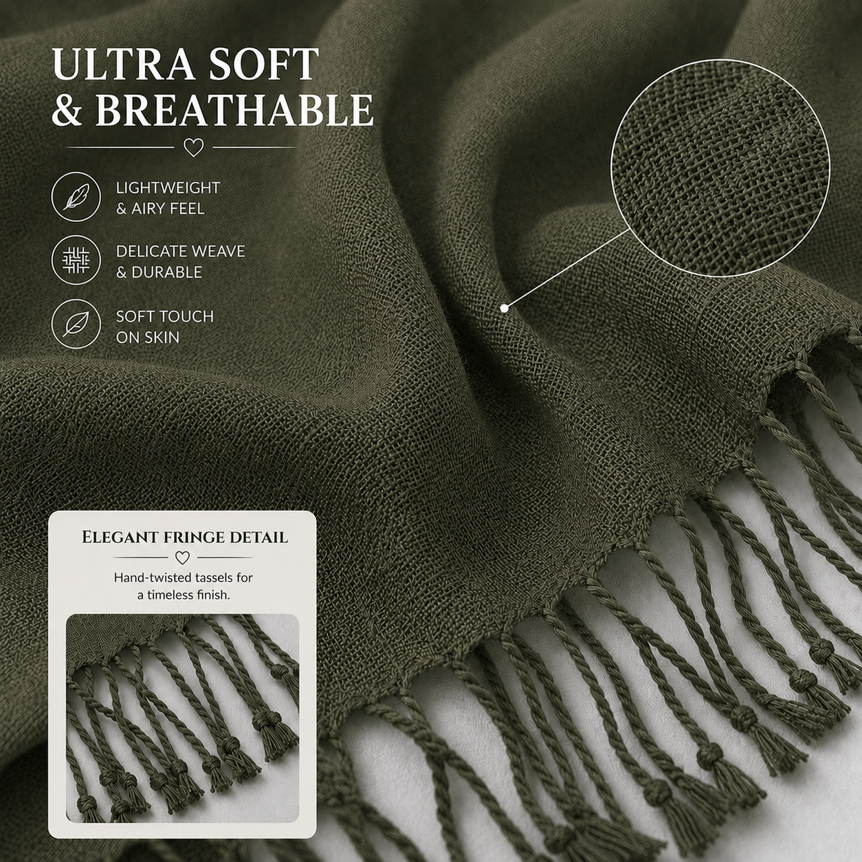 Set of 10 Pashmina Shawls and Wraps in Bulk – Soft Wedding Favors, Bridal Party & Guest Gifts with 'Thank You' Design