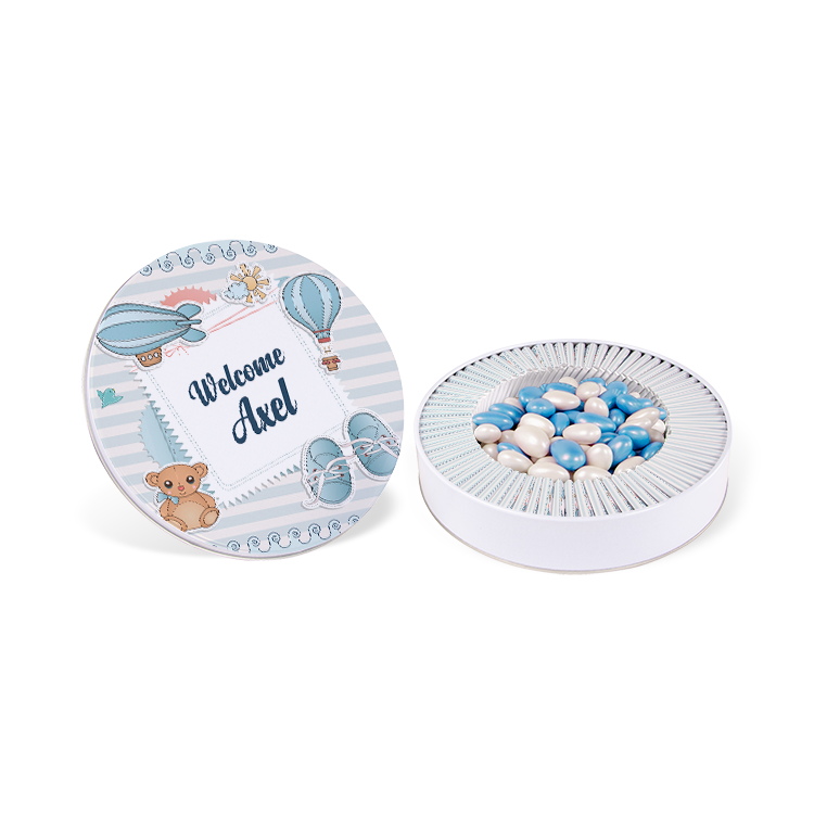 Boy Baby Chocolate -  (Metal Box, 70 pcs Chocolates + 400 g Dragee)