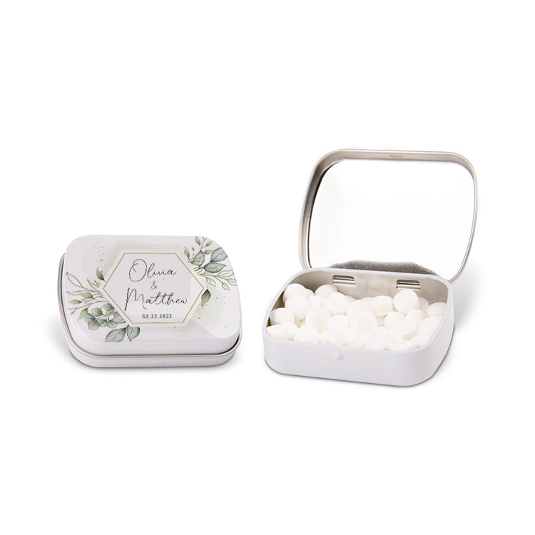 Scatola porta menta per matrimonio personalizzata