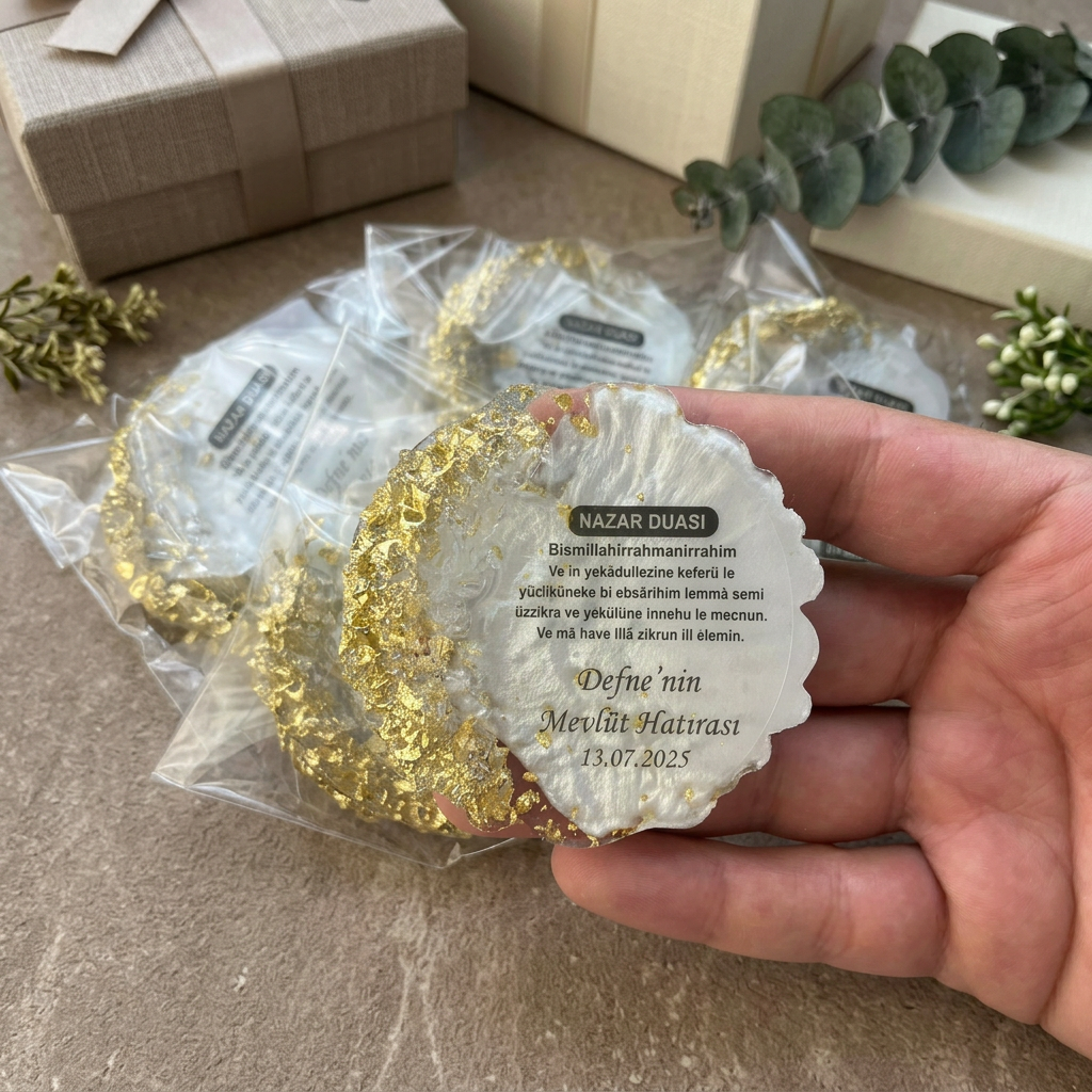 Custom Personalized Epoxy Resin Heart Wedding Magnet Wedding Favors