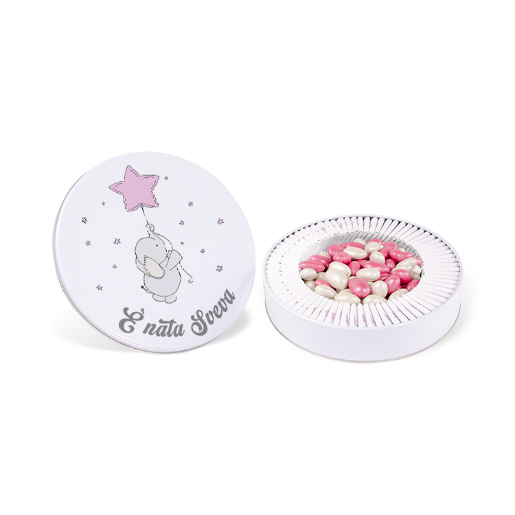 Girl Baby Chocolate -  (Metal Box, 70 pcs  Chocolates + 400 gr Dragee)